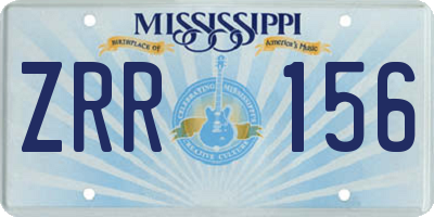 MS license plate ZRR156