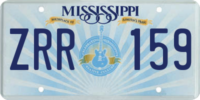 MS license plate ZRR159