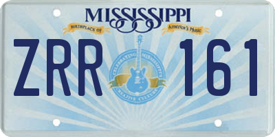 MS license plate ZRR161