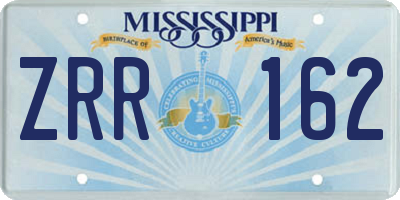 MS license plate ZRR162