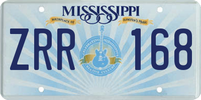 MS license plate ZRR168