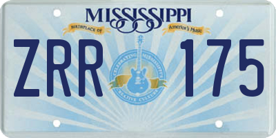 MS license plate ZRR175