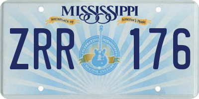 MS license plate ZRR176