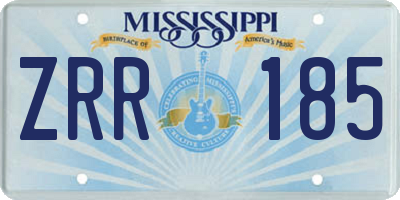 MS license plate ZRR185