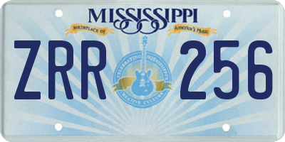 MS license plate ZRR256