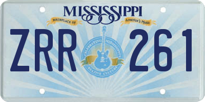 MS license plate ZRR261