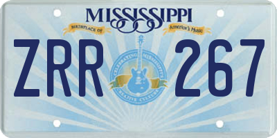 MS license plate ZRR267