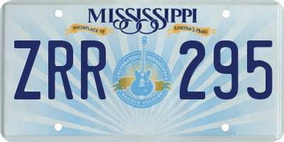 MS license plate ZRR295