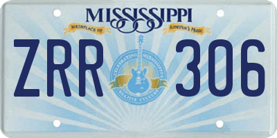 MS license plate ZRR306