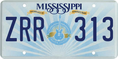 MS license plate ZRR313