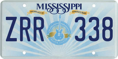 MS license plate ZRR338