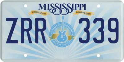 MS license plate ZRR339