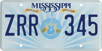 MS license plate ZRR345