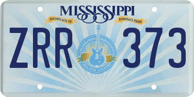 MS license plate ZRR373