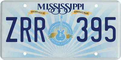 MS license plate ZRR395