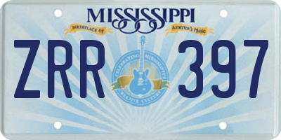 MS license plate ZRR397