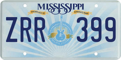 MS license plate ZRR399
