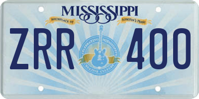 MS license plate ZRR400