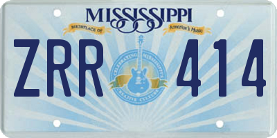 MS license plate ZRR414
