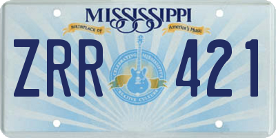MS license plate ZRR421