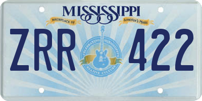 MS license plate ZRR422