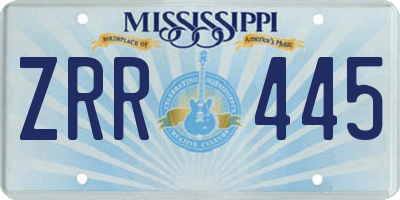 MS license plate ZRR445