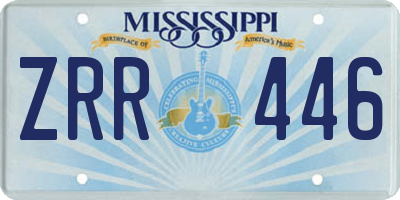 MS license plate ZRR446