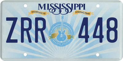 MS license plate ZRR448