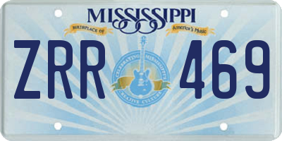 MS license plate ZRR469
