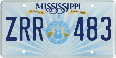 MS license plate ZRR483