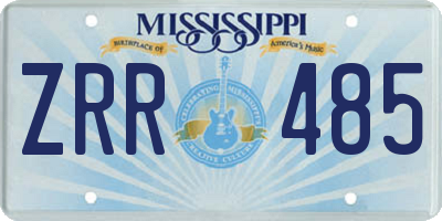 MS license plate ZRR485
