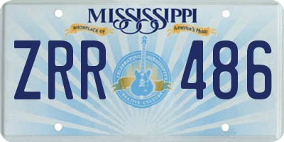 MS license plate ZRR486
