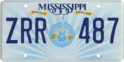 MS license plate ZRR487