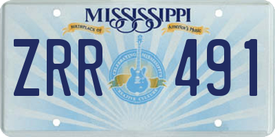 MS license plate ZRR491