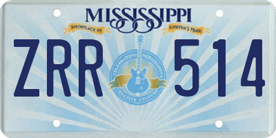 MS license plate ZRR514