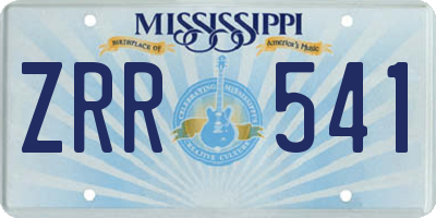 MS license plate ZRR541