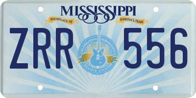 MS license plate ZRR556