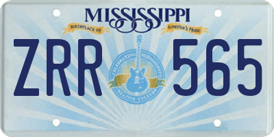MS license plate ZRR565