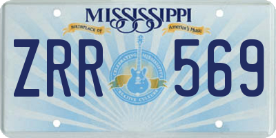 MS license plate ZRR569