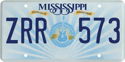 MS license plate ZRR573