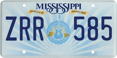 MS license plate ZRR585