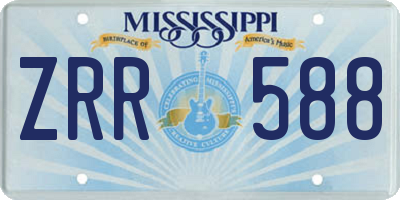MS license plate ZRR588