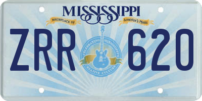 MS license plate ZRR620