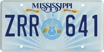 MS license plate ZRR641