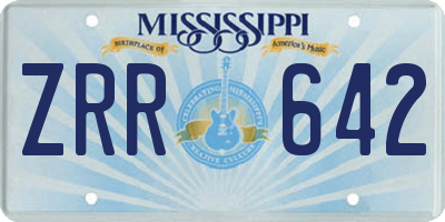 MS license plate ZRR642