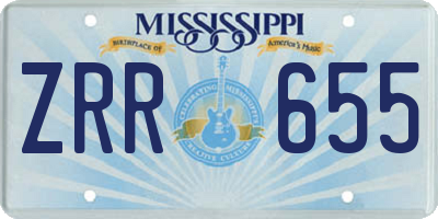 MS license plate ZRR655