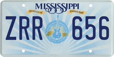 MS license plate ZRR656