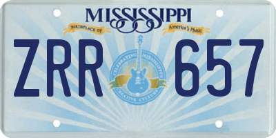 MS license plate ZRR657