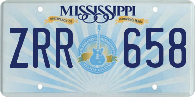 MS license plate ZRR658