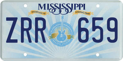 MS license plate ZRR659